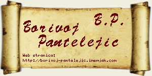 Borivoj Pantelejić vizit kartica